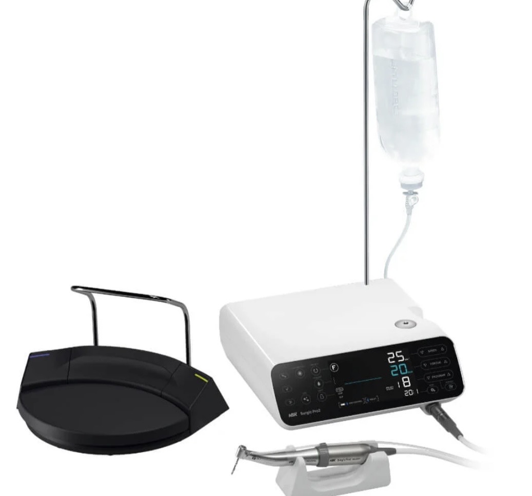 Motor de Implante Nsk surgical pro 2 com contra angulo Led e pedal sem fio Novo na caixa com garatia de fabrica
